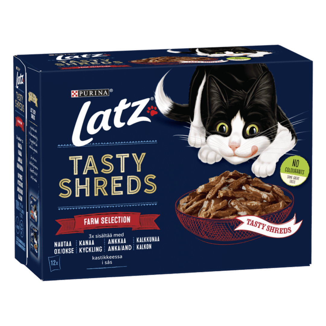 Latz® Tasty Shreds Farm Selection i sås