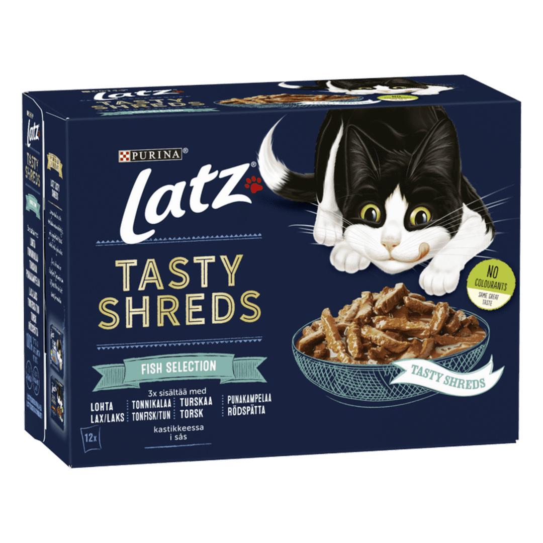 Latz® Tasty Shreds Fish Selection i sås