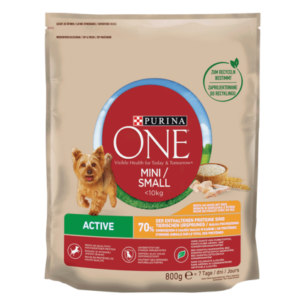 PURINA ONE MINI / SMALL Active rich in chicken with rice