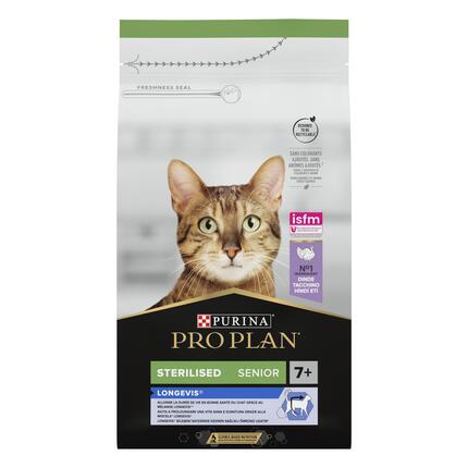 PRO PLAN® STERILISED Senior 7+ med LONGEVIS® Rik på Kalkon