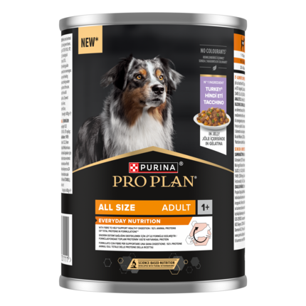 PURINA® PRO PLAN® All size Adult  Rikt på Kalkon i Gelé (Våtfoder)