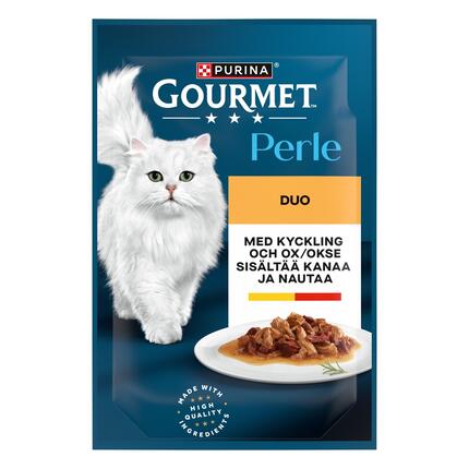 GOURMET™ Perle Minifiléer i sås med Kyckling & Ox, Kalkon & Lamm, Kanin & Vilt och Anka & Kalv