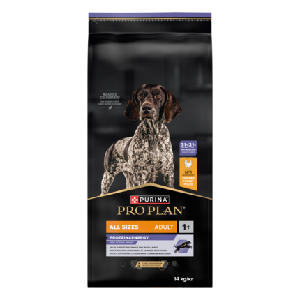 PURINA PRO PLAN® All Sizes Adult Dog Protein & Energy rikt på Kyckling