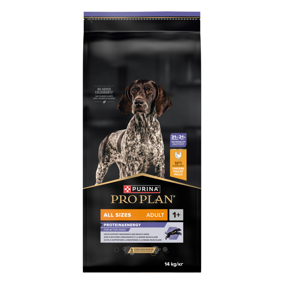 PURINA PRO PLAN® All Sizes Adult Dog Protein & Energy rikt på Kyckling