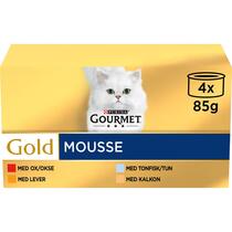 GOURMET® Gold Mousse med Tonfisk, Lever, Kalkon & Ox