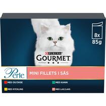 GOURMET® Perle Minifiléer i sås med Ox, Kyckling, Kanin & Lax