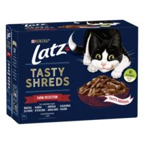 Latz® Tasty Shreds Farm Selection i sås