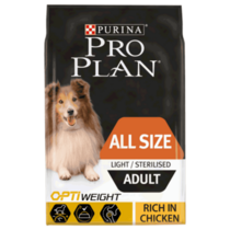 PRO PLAN® All Sizes Adult Light/Sterilised Rik på Kyckling