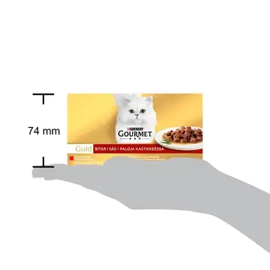 GOURMET® Gold Bitar i sås med Ox, Kalkon & Anka, Lax & Kyckling och Kyckling & Lever