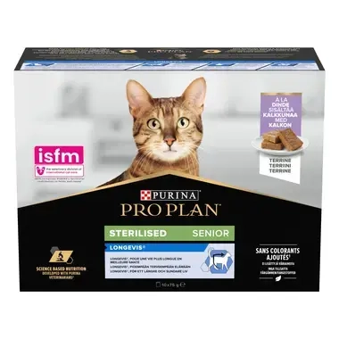PRO PLAN ® STERILISED Senior 7+ LONGEVIS Terrine med kalkon