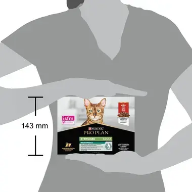 PURINA® PRO PLAN® Adult STERILISED MAINTENANCE med ox i sås