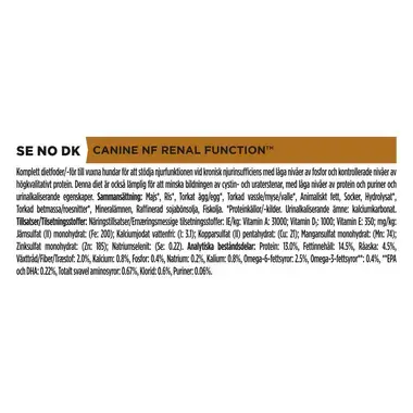 PRO PLAN® VETERINARY DIETS Canine NF Renal Function (Torrfoder)