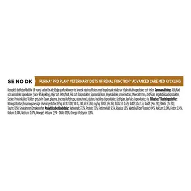 PRO PLAN® VETERINARY DIETS NF Renal Function Advanced Care våtfoder rikt på kyckling