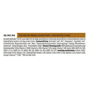 PRO PLAN® VETERINARY DIETS NF Renal Function Advanced Care torrfoder 