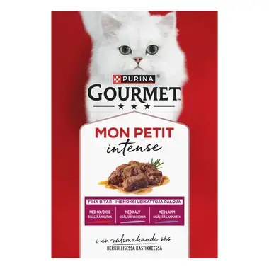 GOURMET® Mon Petit Meaty Variety med Ox, Kalv & Lamm