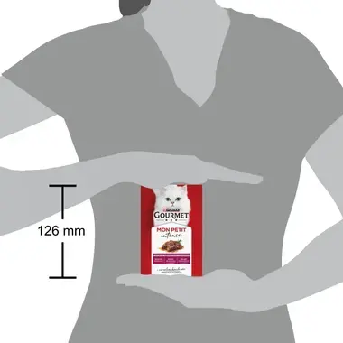 GOURMET® Mon Petit Meaty Variety med Ox, Kalv & Lamm