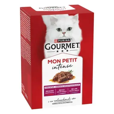 GOURMET® Mon Petit Meaty Variety med Ox, Kalv & Lamm