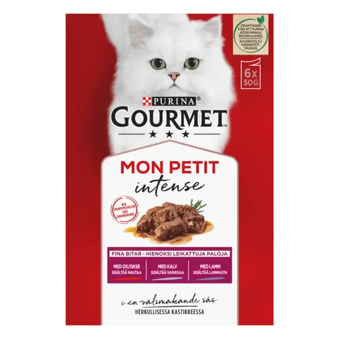 GOURMET® Mon Petit Meaty Variety med Ox, Kalv & Lamm