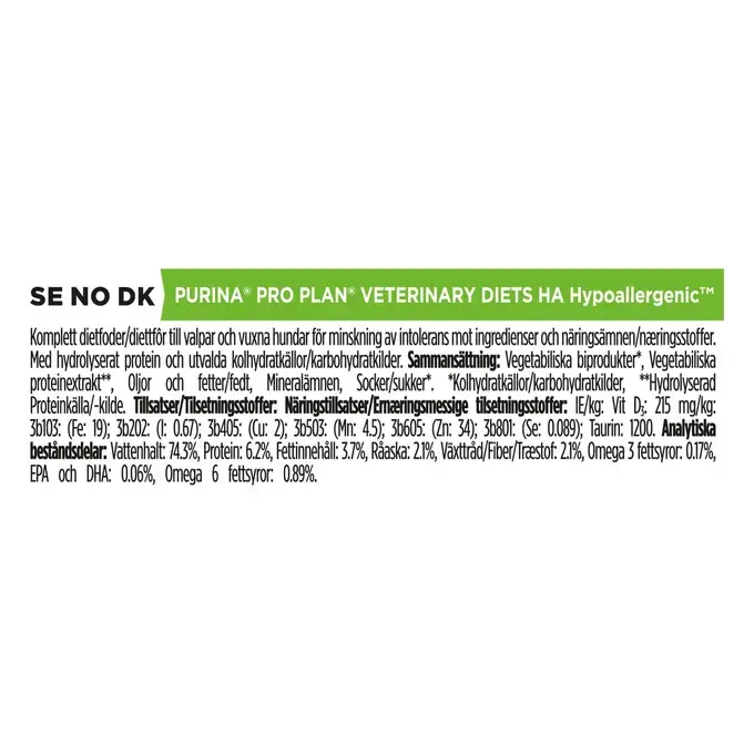 PRO PLAN® VETERINARY DIETS Canine HA Hypoallergenic (Våtfoder)