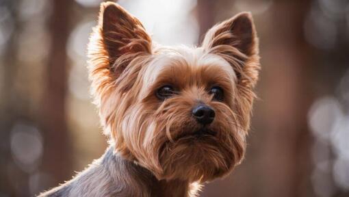 Yorkshireterrier tittar på dig