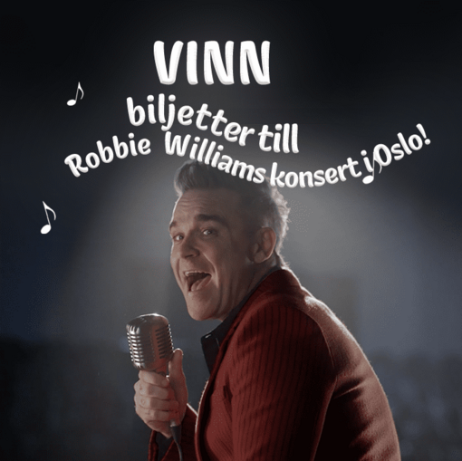 Robbie på scenen 